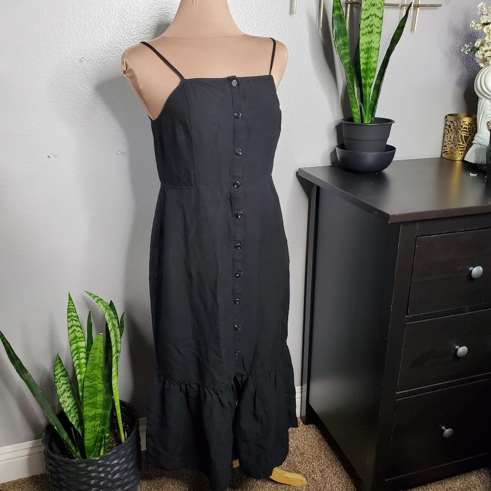 Black Button Down Dress